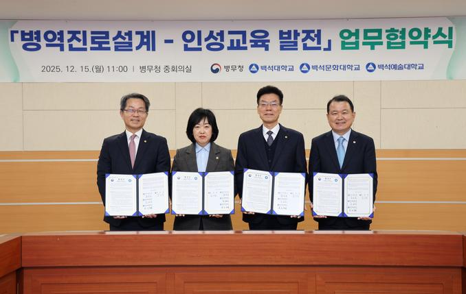 병역진로설계-인성교육 발전 업무협약식 관련이미지입니다.