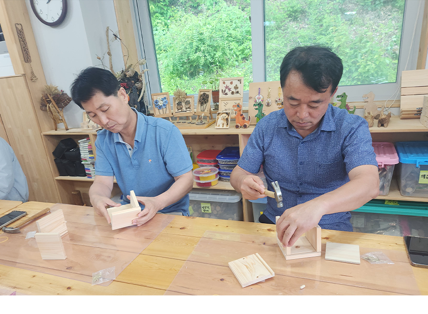 사회복무연수센터는 속리산말티재자연휴양림에서 청렴&소통 행사를 했다.
